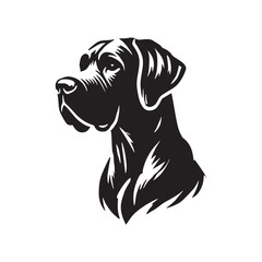 Fila Brasileiro Dog Silhouette - Minimalist Fila Brasileiro Dog Vector - Fila Brasileiro Dog Illustration.