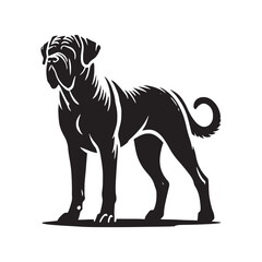 Fila Brasileiro Dog Silhouette - Minimalist Fila Brasileiro Dog Vector - Fila Brasileiro Dog Illustration.