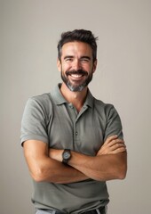 Fototapeta premium Man background portrait smiling.