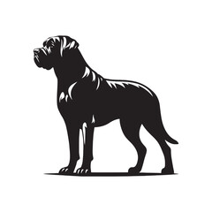 Fila Brasileiro Dog Silhouette - Minimalist Fila Brasileiro Dog Vector - Fila Brasileiro Dog Illustration.