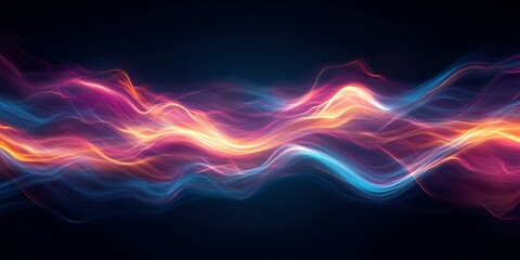 luminous waves forming dreamlike digital aura
