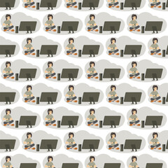 Video Games pattern illustration 
