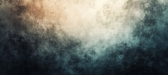 Obraz premium Dark Teal and Beige Grunge Texture Background Abstract Vintage Style Design Element Distressed Wall Paper Old Paint Surface Rustic Weathered Pattern 