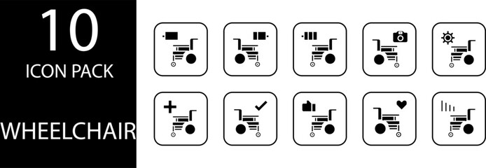 wheelchair Editable  Icon Set
