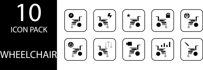 wheelchair Editable  Icon Set
