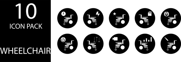 wheelchair Editable  Icon Set
