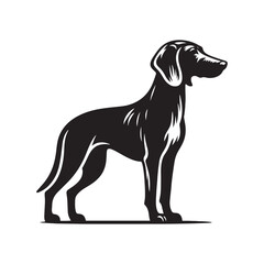 Finnish Hound Dog Silhouette - Minimalist Finnish Hound Dog Vector - Finnish Hound Illustration.