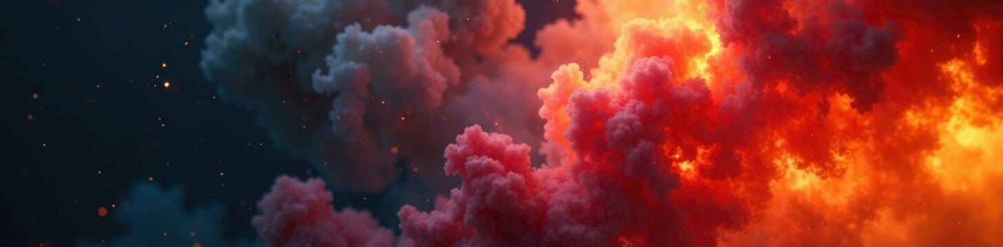 Pubblicazione di una palla di fumo da un fucile dopo l'atto della spara, arma da fuoco, esplosione