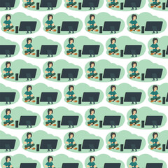 Video Games pattern illustration 