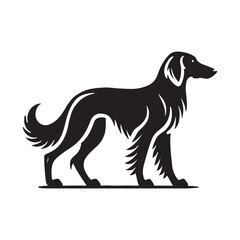 Finnish Hound Dog Silhouette - Minimalist Finnish Hound Dog Vector - Finnish Hound Illustration.