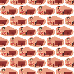 Video Games pattern illustration 