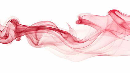 Fototapeta premium Red ink smoke in water, isolated on a white background. With a clipping path
