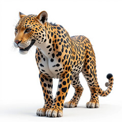 Fototapeta premium Realistic 3D Illustration of a Leopard