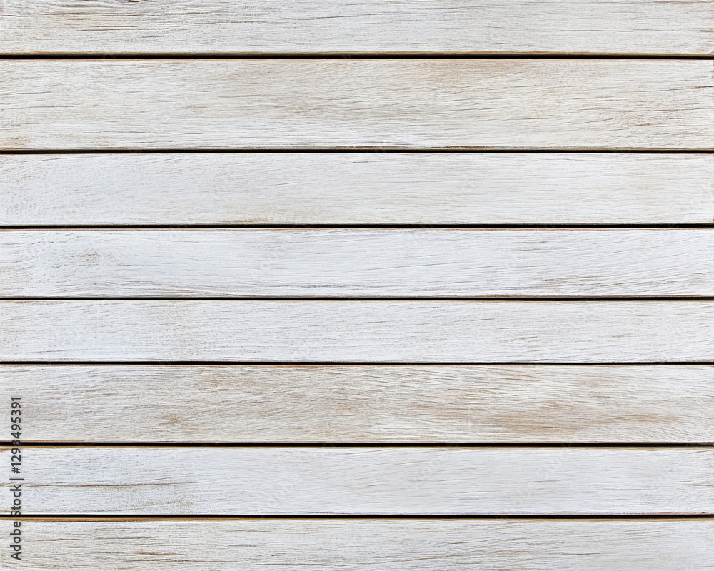 Poster close-up of horizontal white wooden planks arranged evenly to create a clean, simple surface. repres
