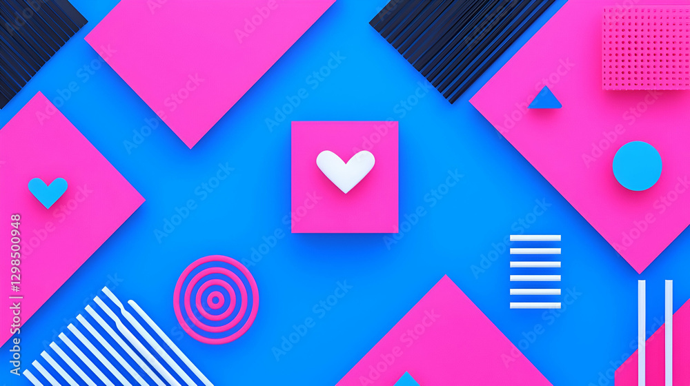 Poster abstract colorful background with geometric shapes and patterns