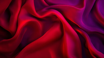 Obraz premium Elegant flowing fabric texture in rich red and purple tones for creative design