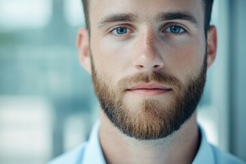 Fototapeta premium man with beard portrait close up