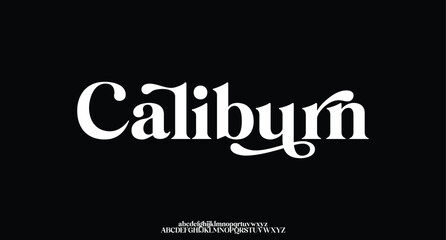 Elegant minimalist alphabet typeface display font vector. Luxury typography style alphabet illustration.
