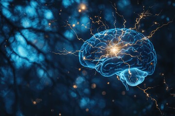 Neural network brain activity in a dark forest