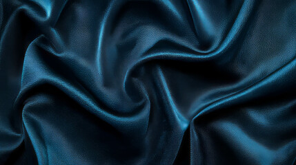 Obraz premium Luxurious velvet curtain texture in deep blue for interior design and decoration