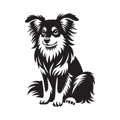 Formosan Mountain Dog Vector - Minimalist Formosan Mountain Dog Silhouette - Formosan Mountain Dog Illustration.