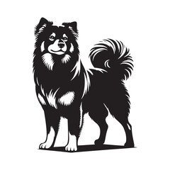 Formosan Mountain Dog Vector - Minimalist Formosan Mountain Dog Silhouette - Formosan Mountain Dog Illustration.