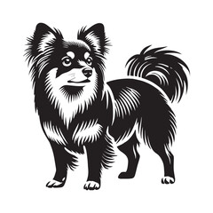Formosan Mountain Dog Vector - Minimalist Formosan Mountain Dog Silhouette - Formosan Mountain Dog Illustration.