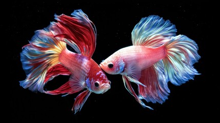 Dynamic betta fish swimming underwater photography aquatic environment close-up colorful display