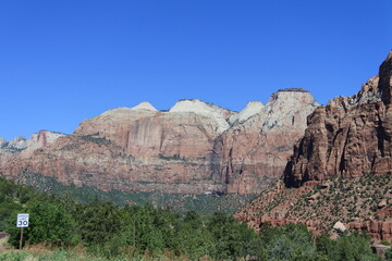 Verkehrsschild im Zion Nationalpark