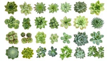 Fototapeta premium Diverse Collection of Cacti and Succulents