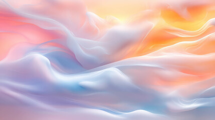 Obraz premium Ethereal swirling colorful smoke background with soft light for abstract design
