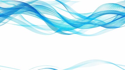 Wave Pattern of Flowing Blue Particles Creates a Modern Abstract Design for Technology and Science Concepts