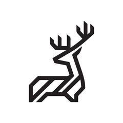 aesthetic simple deer logo vector illustration