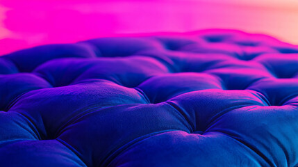 Obraz premium Vibrant velvet cushion texture with plush details for interior design