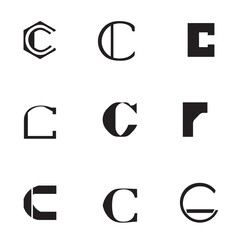 Logo with letter C Illustration