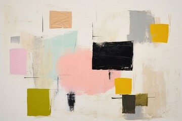 Spring art abstract painting.