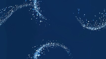 Abstract Blue Geometric Background With Circular Ornament and Particle Pattern for Technology and Business Presentations