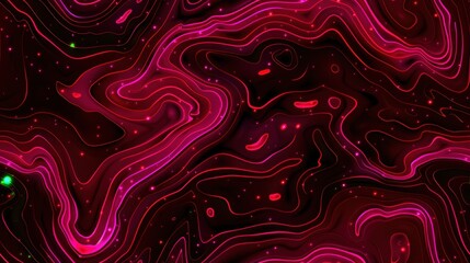 Vibrant Abstract Background Featuring Swirling Pink, Red, and Green Hues With a Fluid Marble-Like Texture Perfect for Various Artistic Projects
