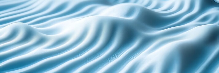 Obraz premium Abstract Blue Background, Flowing Fabric Waves, Smooth Satin Texture With Soft Ripples