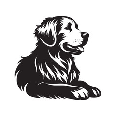 Golden Retriever Dog Silhouette - Golden Retriever Dog Vector - Illustration of Golden Retriever,