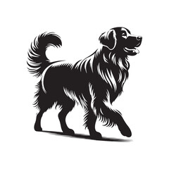 Golden Retriever Dog Silhouette - Golden Retriever Dog Vector - Illustration of Golden Retriever,