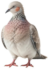 Fototapeta premium Soft-plumaged bird on white background, transparent background png