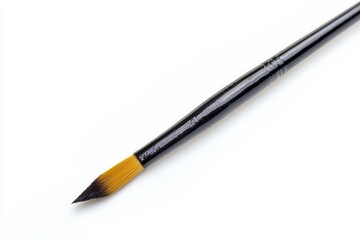 Naklejka premium Paintbrush isolated on white background with metallic sheen. AI image
