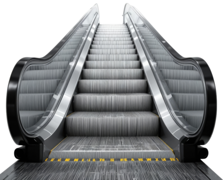 Empty Escalator Going Upward, transparent background png
