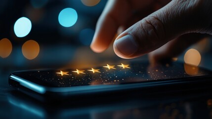 Online rating or review on a mobile phone