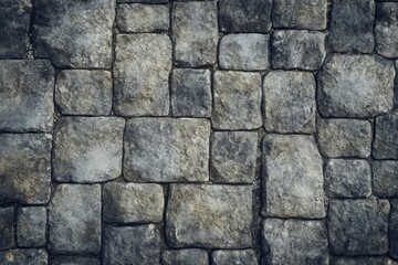 Dark stone wall texture with natural patterns. AI image