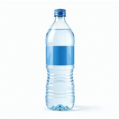 Naklejka premium Plastic Bottle of Water with Blank Label