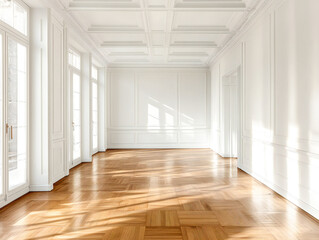 Fototapeta premium empty white room interior