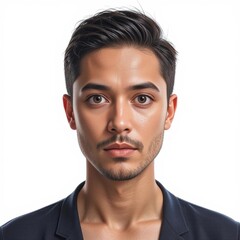 Fototapeta premium Young man portrait close-up neutral expression