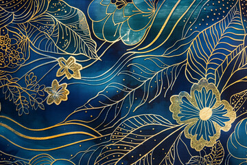 A traditional Malaysian batik pattern, rich with floral and geometric motifs